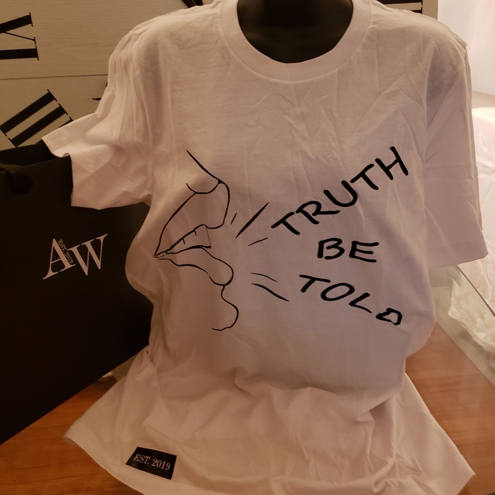 AmWorthy Unisex Truth Be Told Solid White T-Shirt🚨🚨BLACK FRIDAY SALE!